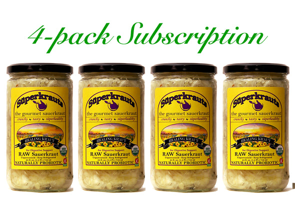 Healing Kraut, for Digestive Support - 4-pack Monthly subscription