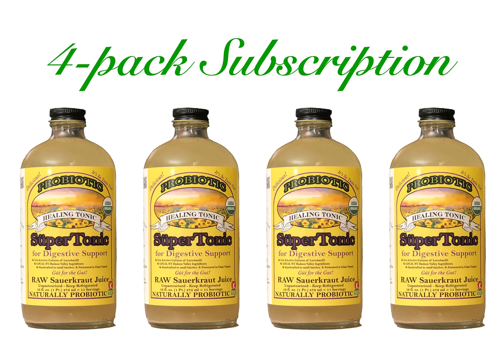 Healing Tonic - 4-pack Monthly Subscription – Superkrauts