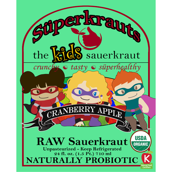 Cranberry Apple “Kids” Kraut -24 oz