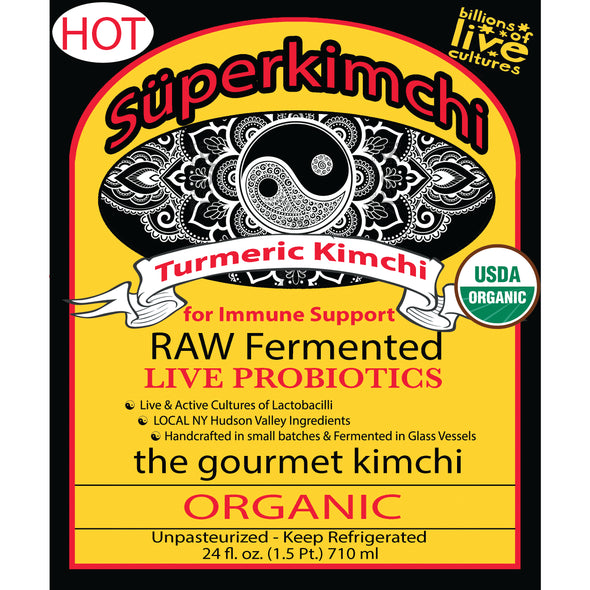 Turmeric HOT Kimchi, for Immune Support - 24 fl. oz